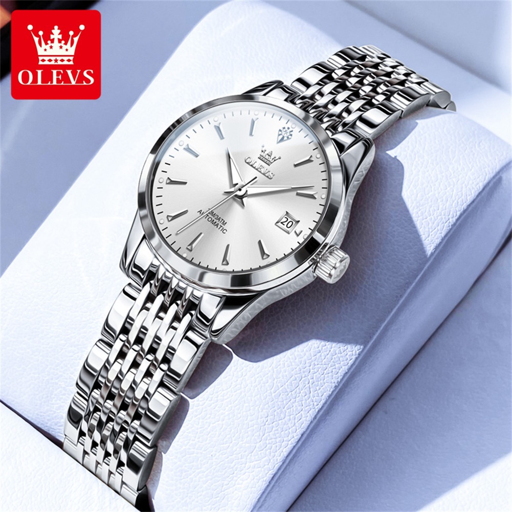 Push Button Tactile - OLEVS 6635 montre mécanique pour femme
