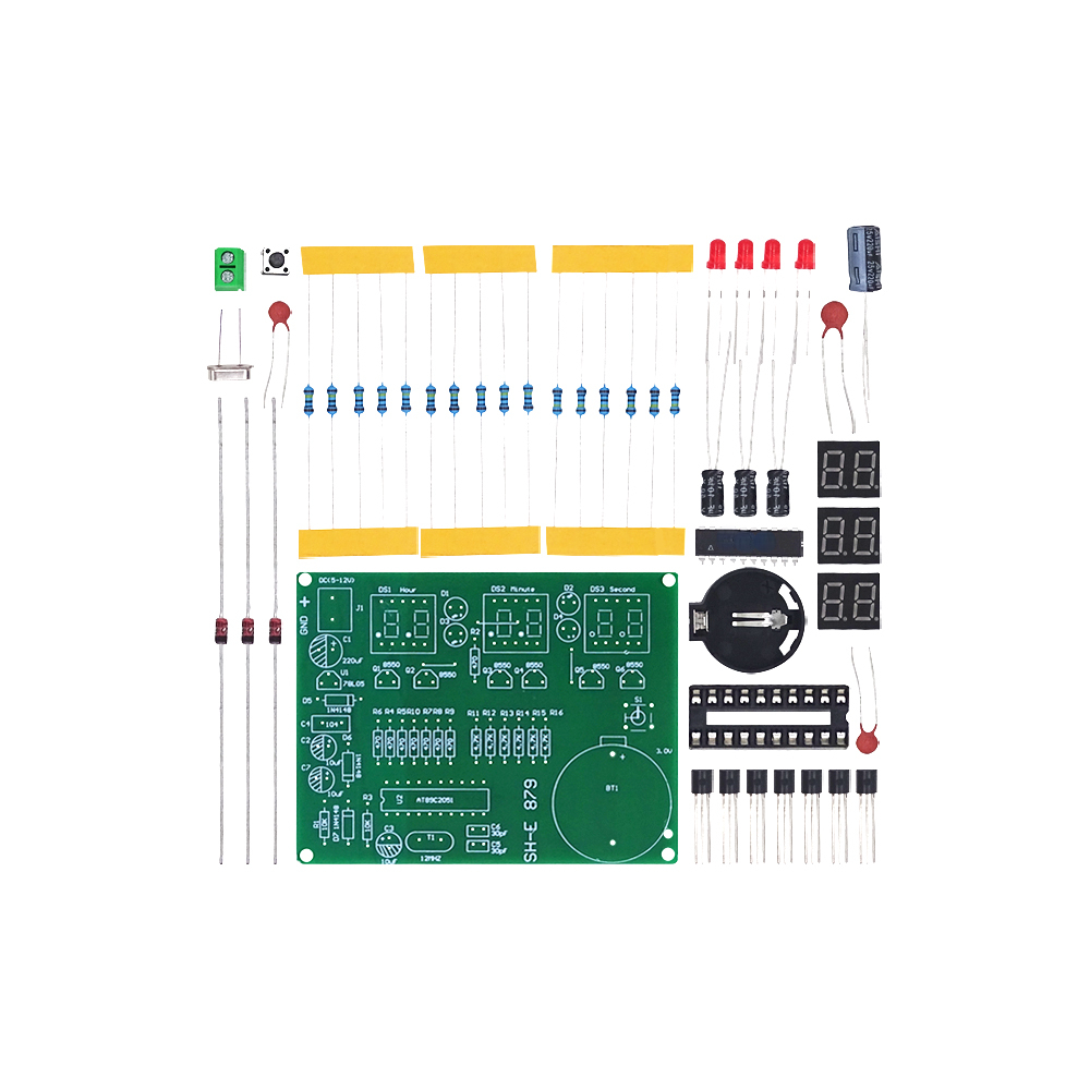 Diy Electronics Youtube - Kits de bricolage AT89C2051 horloge électronique