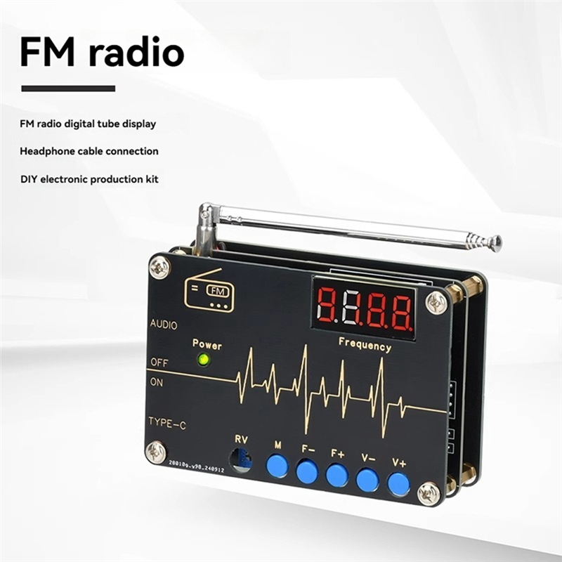 Diy Electronics Soldering Kit - Kit de bricolage Radio FM A73E-RDA5807M,