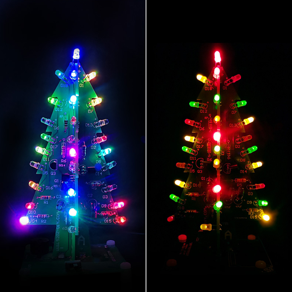 Diy Electronics Soldering Kit - Sapin de Noël LED coloré, kit