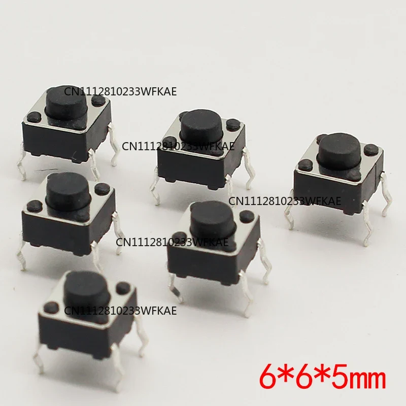 50 pièces/lot 6x6x5MM 4 broche - Push Button Tactile avis et prix